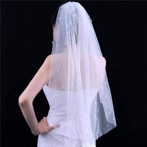 Wedding Bridal Veil with Comb White 1